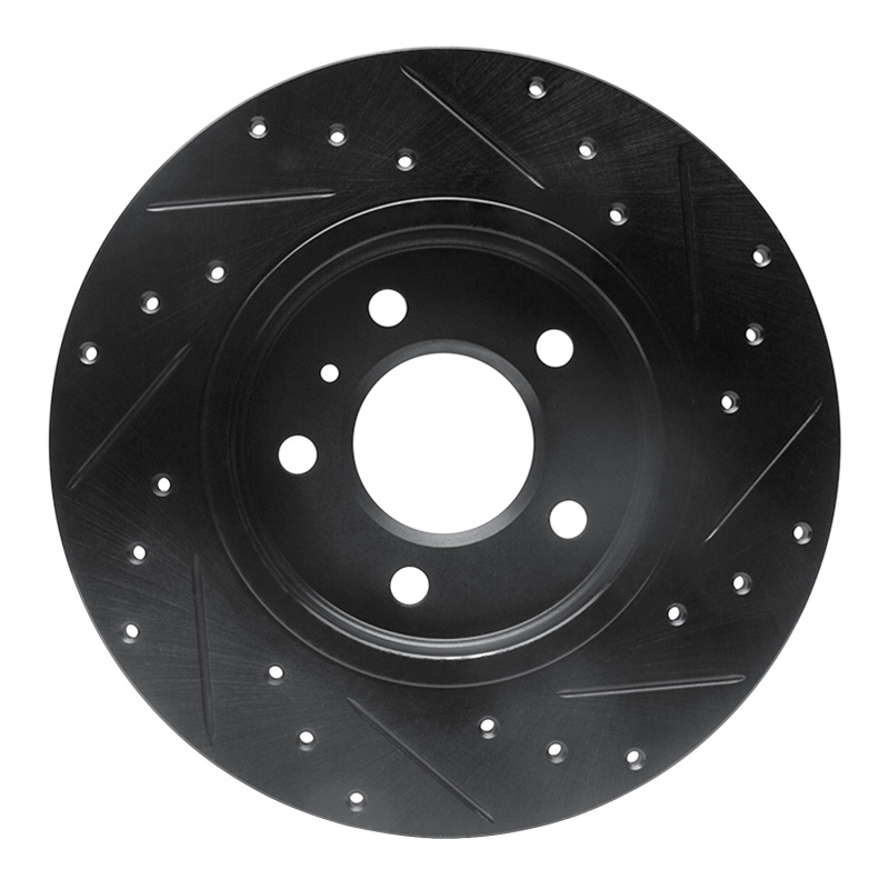 Buick Terraza Brake Rotor (1) - Rear Left - R1 Concepts - Drilled & Slotted - Black - 2005